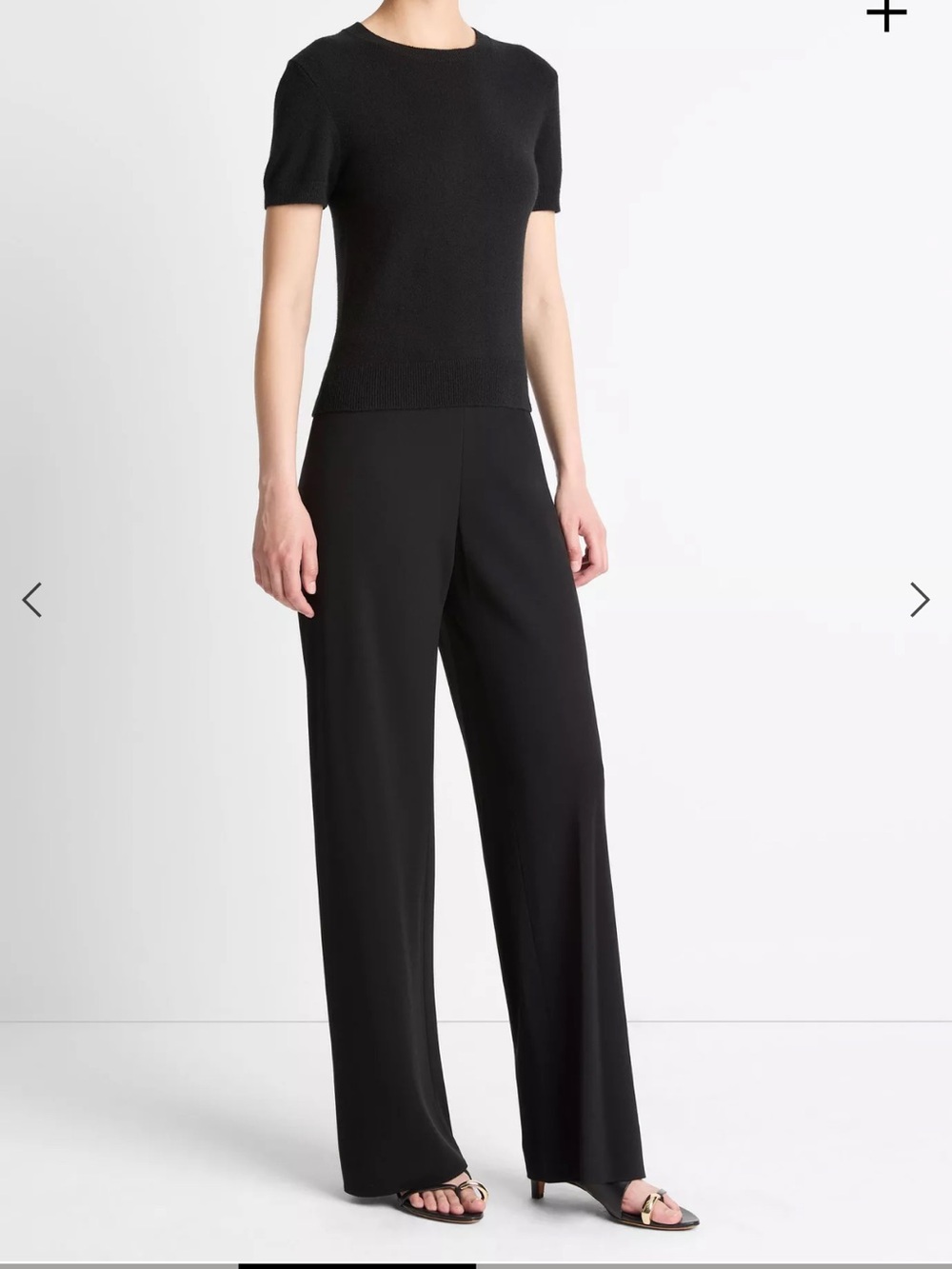 NWT VINCE COLETTE HIGH RISE CREPE ELASTIC BIAS PANT BLACK size M $345